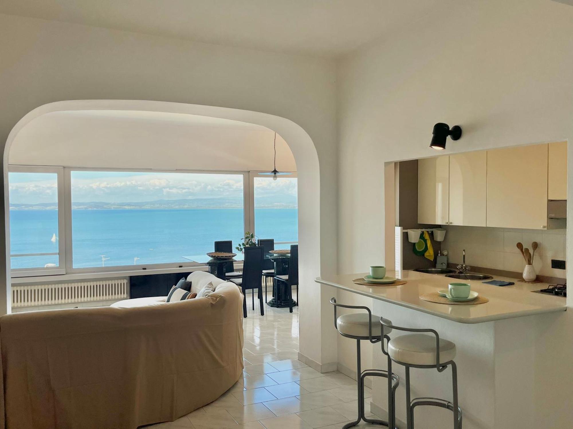 Porto Santo Stefano Vista Mare + Parcheggio Gratuito Lägenhet Exteriör bild